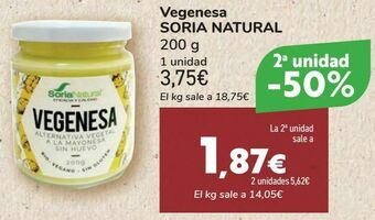 Carrefour Vegenesa soria natural oferta
