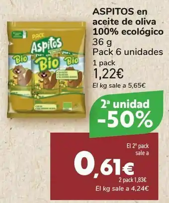 Carrefour Aspitos en aceite de oliva 100% ecológico oferta