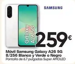 FROIZ Samsung - móvil galaxy a26 5g 8/256 blanco y verde o negro oferta