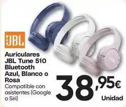 FROIZ Jbl - auriculares tune 510 bluetooth azul, blanco o rosa oferta