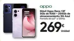 FROIZ Oppo - móvil reno 13f 8gb de ram + 256gb de almacenamiento 5g azul oferta