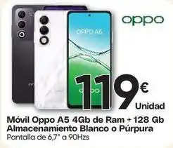 FROIZ Oppo - móvil a5 4gb de ram + 128 gb almacenamiento blanco o purpura oferta