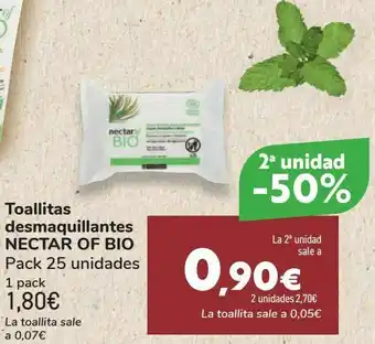 Carrefour Toallitas desmaquillante nectar of bio oferta