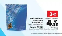 Carrefour Havanets mini alfajores chocolate oferta