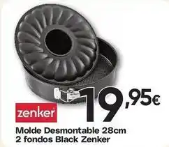 FROIZ Zenker - molde desmontable 28cm 2 fondos black oferta