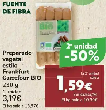 Carrefour Preparado vegetal estilo frankfurt carrefour bio oferta