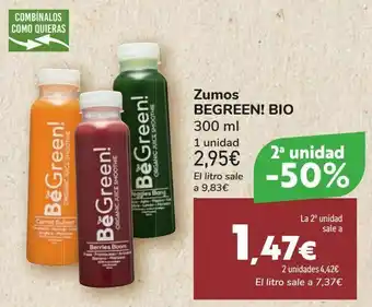 Carrefour Zumos begreen! bio oferta