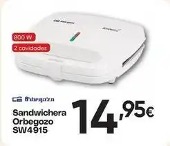 FROIZ Orbegozo - sandwichera sw4915 oferta