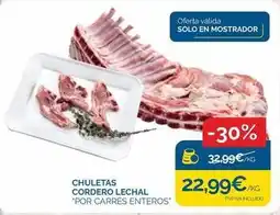 Cash Ecofamilia Solo - chuletas cordero lechal oferta
