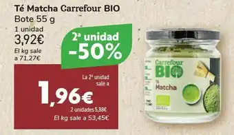 Carrefour Té matcha carrefour bio oferta