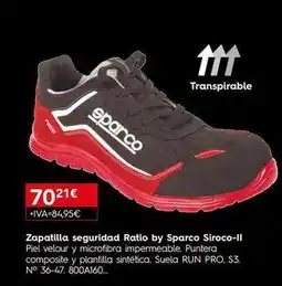 Cadena88 Ratio - zapatilla seguridad by sparco siroco-ii oferta