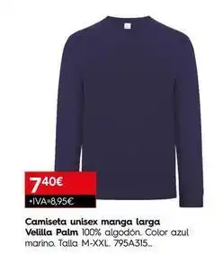 Cadena88 Velilla - camiseta unisex manga larga oferta