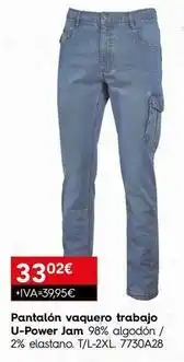 Cadena88 Pantalón vaquero trabajo u-power jam oferta