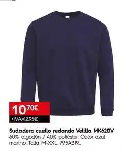 Cadena88 Velilla - sudadera cuello redondo mk620v oferta