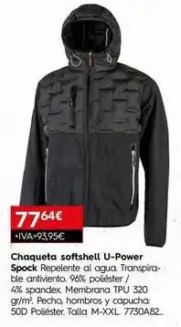 Cadena88 Chaqueta softshell u-power oferta