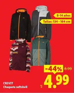 Ocine Crivit - chaqueta softshell oferta