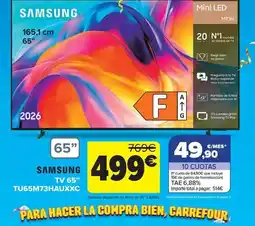 Carrefour Samsung - tv 65 tu65m73hauxxc oferta