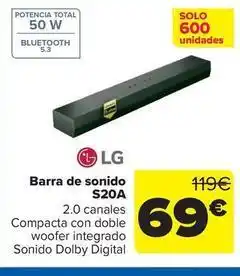 Carrefour Lg - barra de sonido s20a oferta