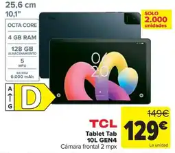 Carrefour Tcl tablet tab 10l gen4 oferta