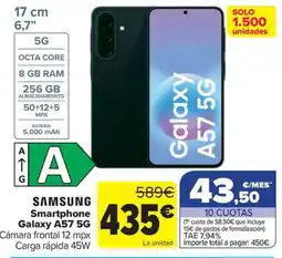 Carrefour Samsung smartphone galaxy a57 5g oferta
