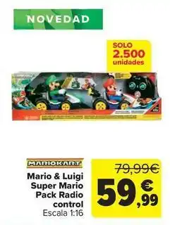 Carrefour Mariokraft - mario & luigi super mario pack radio control oferta