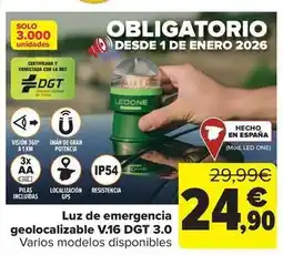 Carrefour Ledone - luz de emergencia geolocalizable v.16 dgt 3.0 oferta