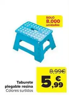 Carrefour Taburete plegable resina oferta
