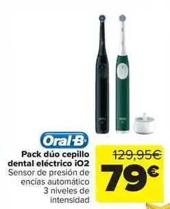 Carrefour Oral b - pack duo cepillo dental electrico io2 oferta