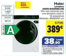 Carrefour Haier - lavadora hw90-b14959eu1ib oferta