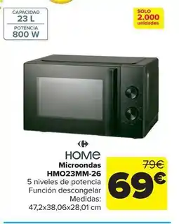 Carrefour Carrefour home - microondas hmo23mm-26 oferta