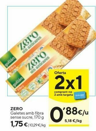 Caprabo Galletas sin azúcar gullón oferta