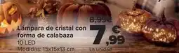 Carrefour Lampara de cristal con forma de calabaza oferta