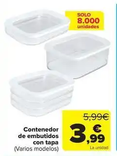 Carrefour Contenedor de embutidos con tapa oferta