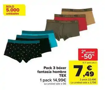 Tex - pack 3 boxer fantasia hombre