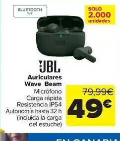 Carrefour Jbl - auriculares wave beam oferta