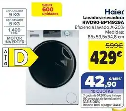 Carrefour Haier - lavadora-secadora hwd90-bp14929a oferta