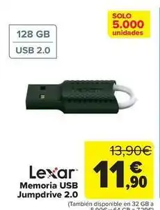 Carrefour Lexar - memoria usb jumpdrive 20 oferta