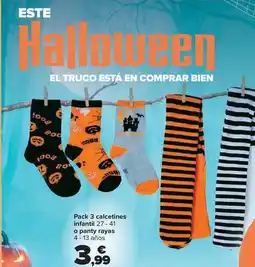 Carrefour Pack 3 calcetines infantil 27 - 41 o panty rayas 4 - 13 a�os oferta
