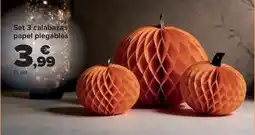 Carrefour Set 3 calabazas papel plegables oferta