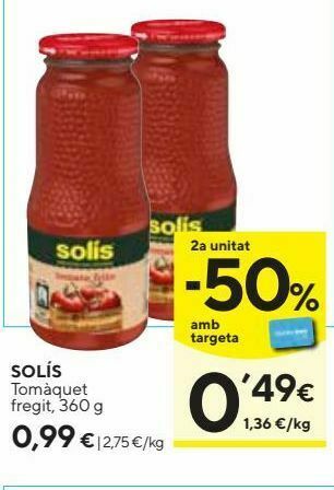 Caprabo Tomate frito solís oferta