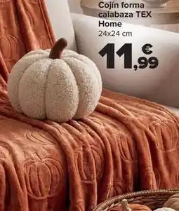 Carrefour Tex home - cojin forma calabaza oferta