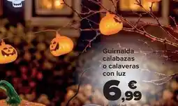 Carrefour Guirnalda calabazas o calaveras con luz oferta