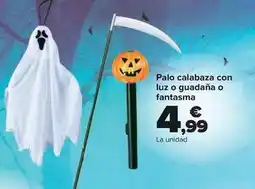 Carrefour Palo calabaza con luz o guadana o fantasma oferta