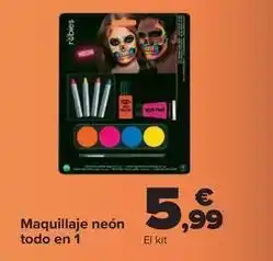 Carrefour Maquillaje neon todo en 1 oferta