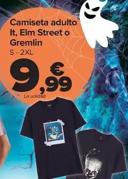 Carrefour Camiseta adulto it elm street o gremlin oferta