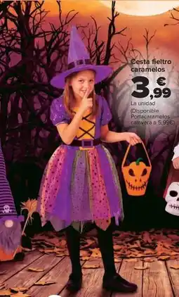 Carrefour Cesta fieltro caramelos oferta