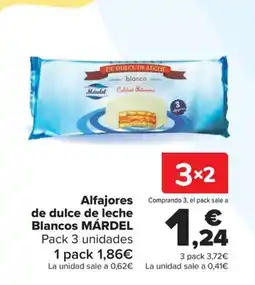 Carrefour Alfajores de dulce de leche Blancos MÁRDEL oferta