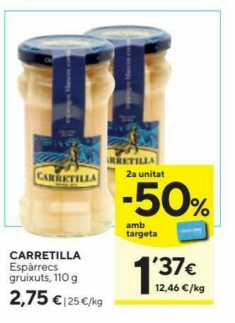 Caprabo Espárragos carretilla oferta
