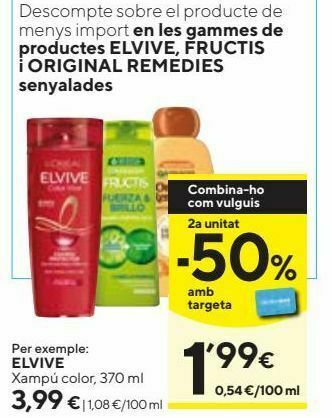 Caprabo Champú elvive oferta