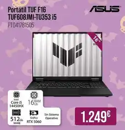 MR Micro Asus - portátil tuf f16 tuf608jmi-tu353 i5 oferta